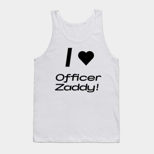 Officer Zaddy T-Shirt (Black Text) Tank Top